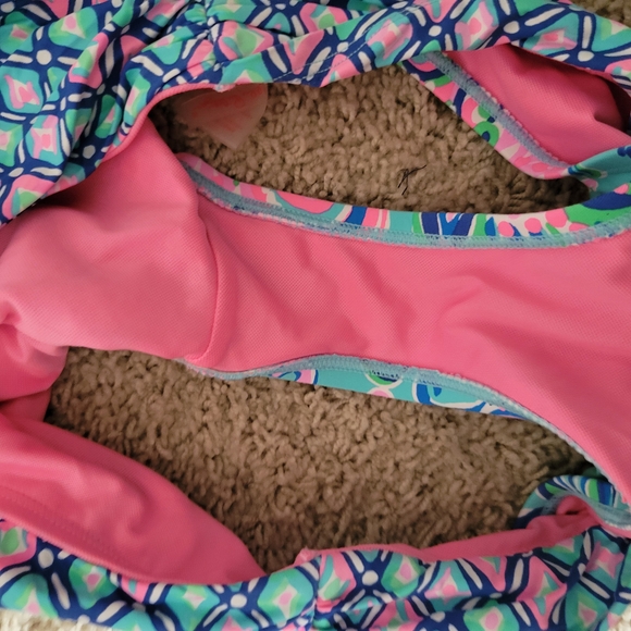 Lilly Pulitzer Pink and Blue Swimsuit - Picture 2 of 7